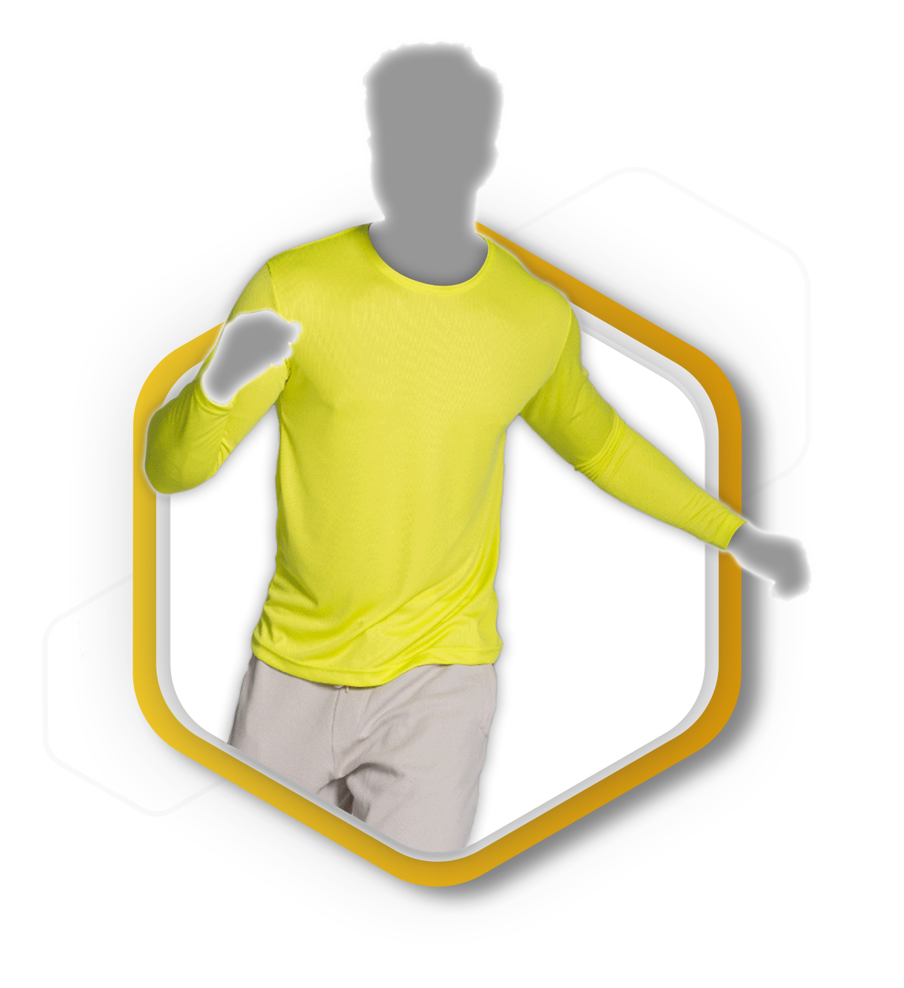 Playera manga larga adulto deportiva tipo dryfit